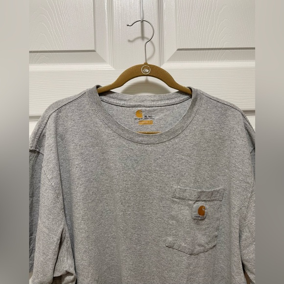 Carhartt Mens T-Shirt Size XL Tall Gray Short Sleeve - Picture 2 of 6